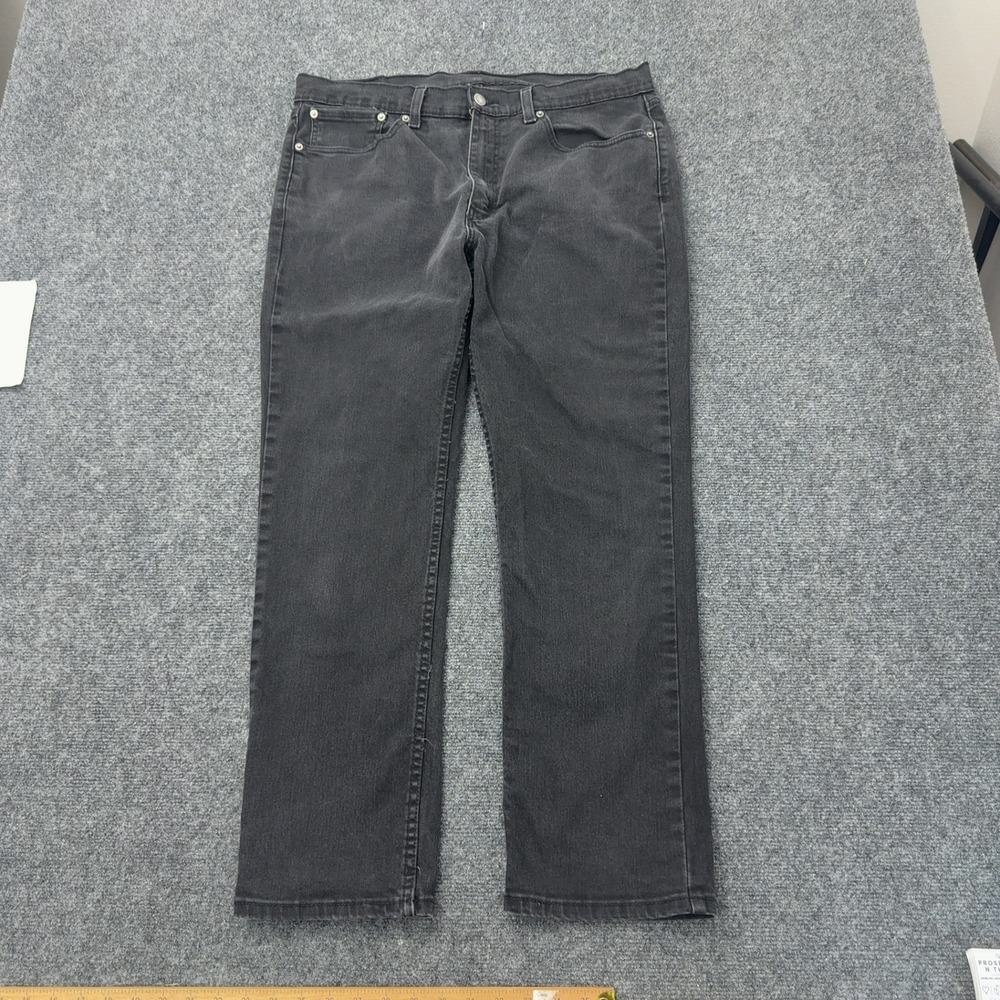 Levis 514 Jeans Mens 36x30 Black Cotton Straight Leg Casual Classic Streetwear